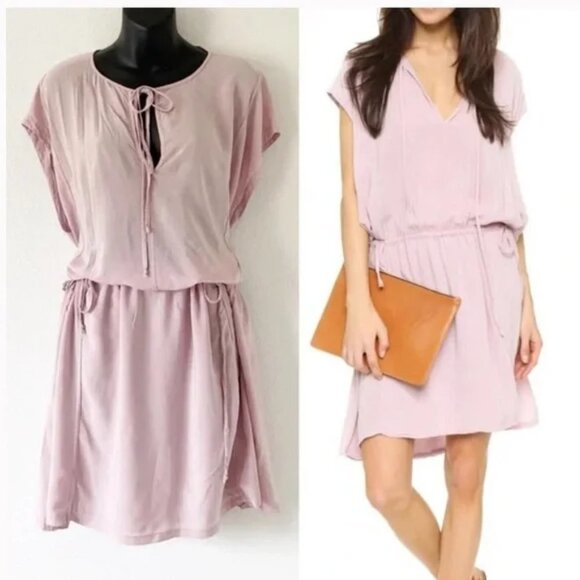 Raquel Allegra Pink Sleeveless Drawstring Dress in Size 1X - Picture 1 of 8